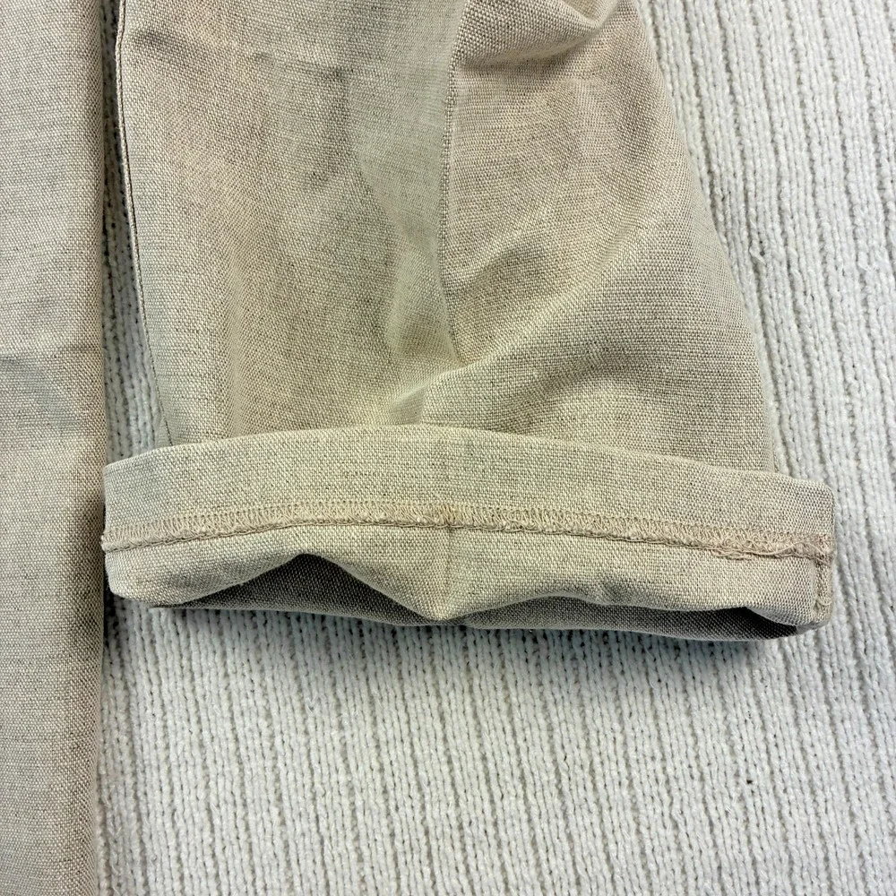 Dockers VTG Linen Cotton Blend Khakis Pants Pleated 37 x 29 (Tagged 38 x 30) 90s